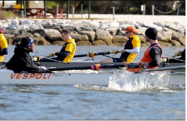 One of my first races, against a crew from the Naval Academy at Annapolis. 